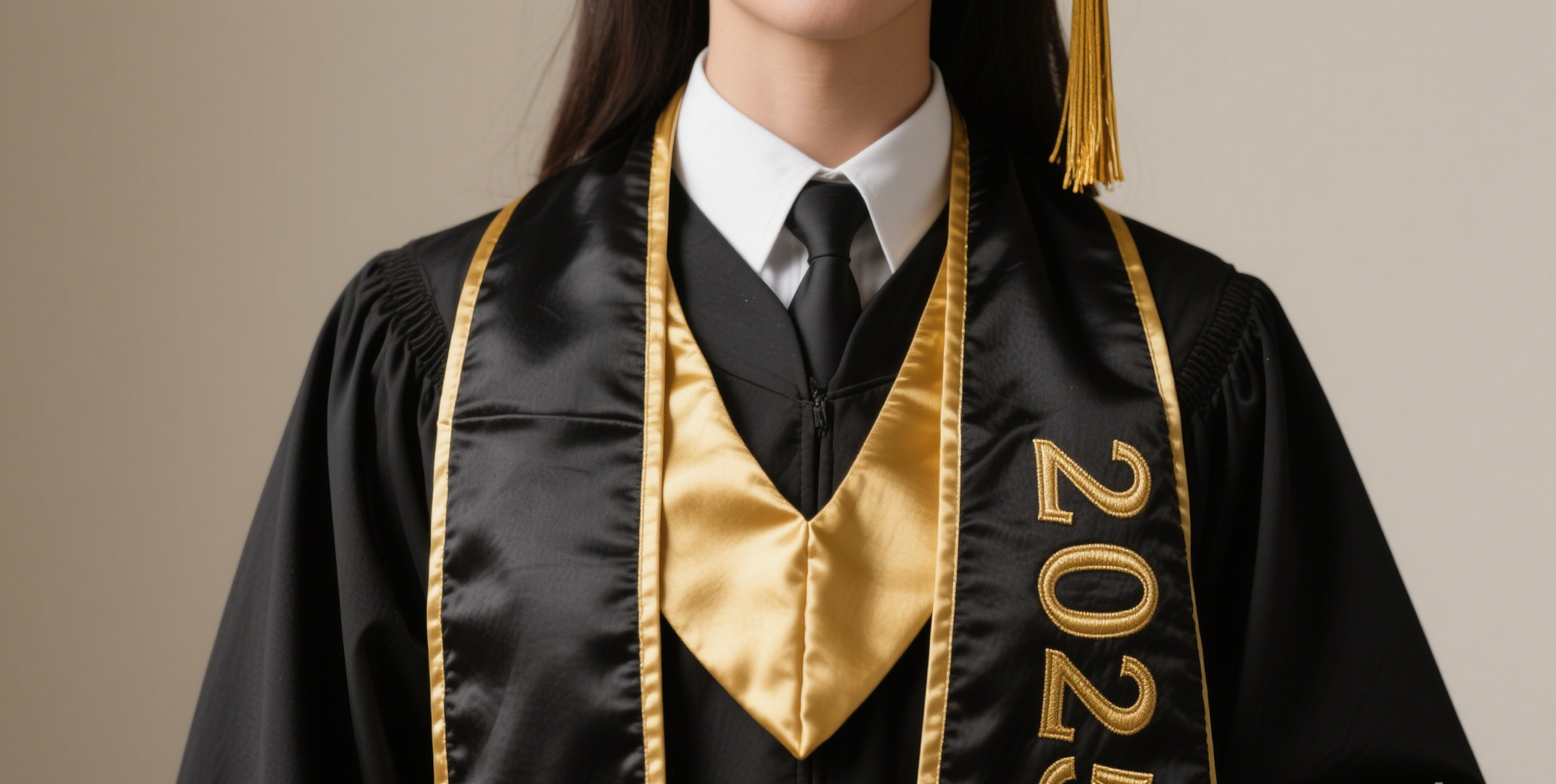 【UUBAO】Celebrate Your 2025 Graduation with Our Stunning Black and Gold Stole
