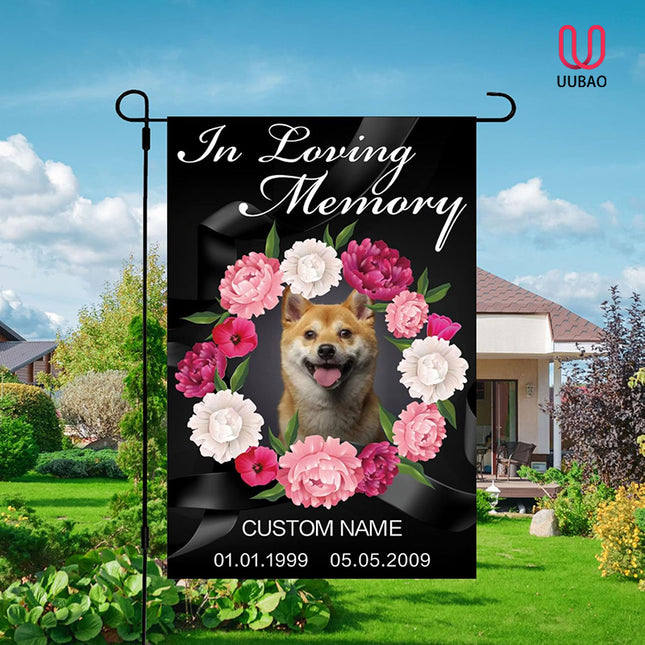 UUBAO Custom Memorial Pet Garden Flags Personalized Decorative Gifts for Dog/Cat Funerals