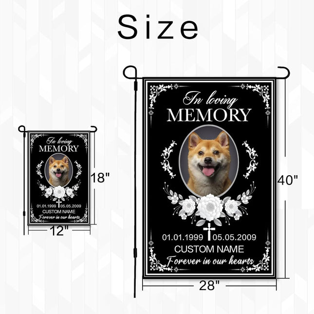 UUBAO Custom Memorial Pet Garden Flags Personalized Decorative Gifts for Dog/Cat Funerals