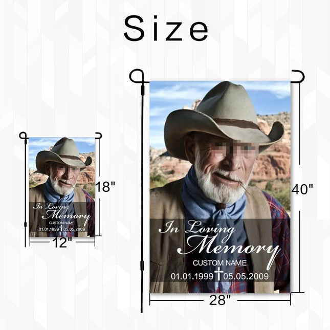 UUBAO Custom Memorial Funeral Flags - Personalized and Customized Burlap Flags for Memorial and Funeral Decoration