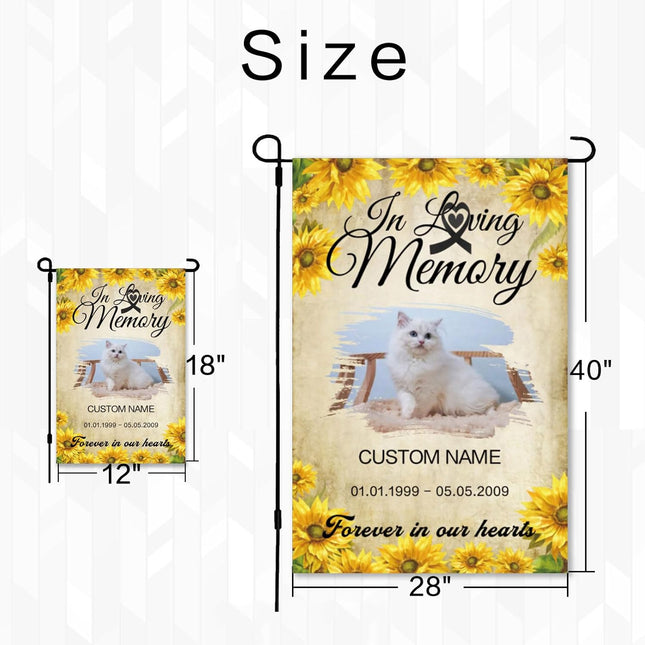UUBAO Custom Memorial Pet Garden Flags Personalized Decorative Gifts for Dog/Cat Funerals