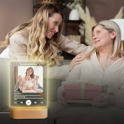 UUBAO Customized Acrylic LED Night Light Lamp Personalized Mother's Day Gifts for Bonus Mom