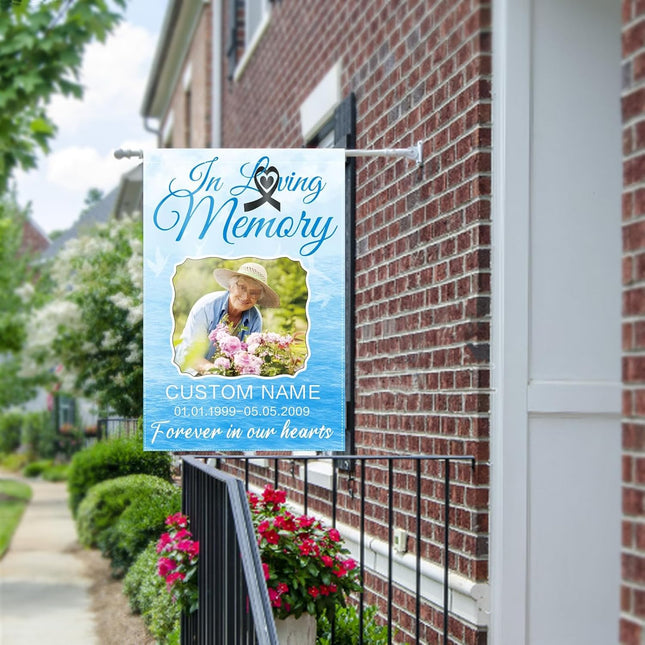 UUBAO Custom Memorial Funeral Flags - Personalized and Customized Burlap Flags for Memorial and Funeral Decoration